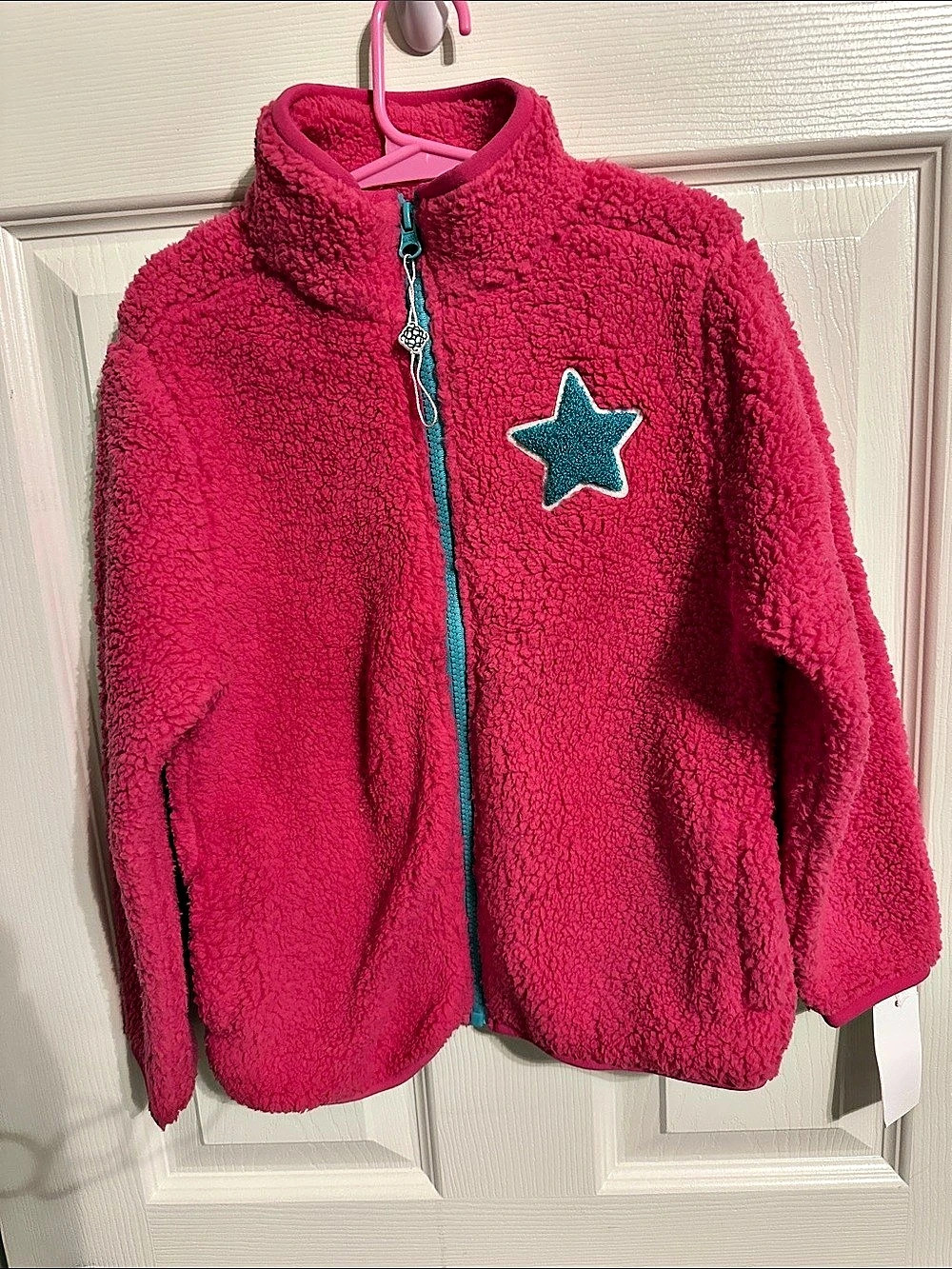 Andy & Evan Fuchsia Girls Fleece Jacket in Pink Size 5 NWT